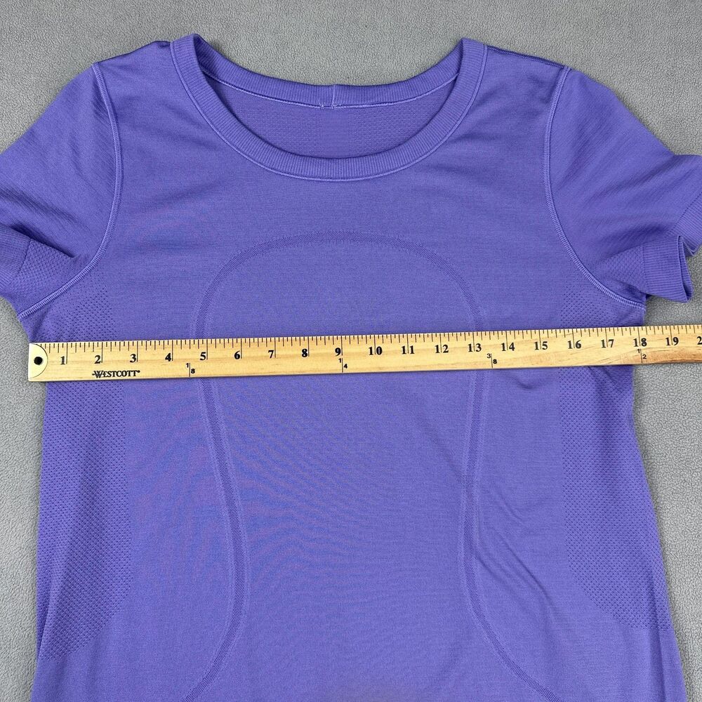 Lululemon Shirt Womens 8 Med Solar Purple Swiftly Tech SS Top Hip Length Running - Picture 3 of 6